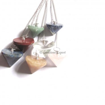 Mix Gemstone Cone Pendulums | Seven Chakra                            
